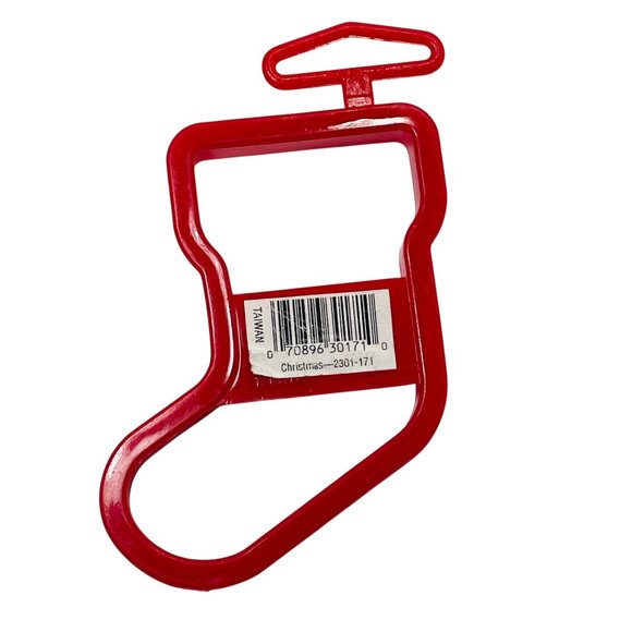 Vintage 1993 Wilton Red Christmas Stocking Cookie Cutter - Picture 2 of 5